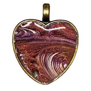 NWOT Wearable Art Pendant, Heart Necklace